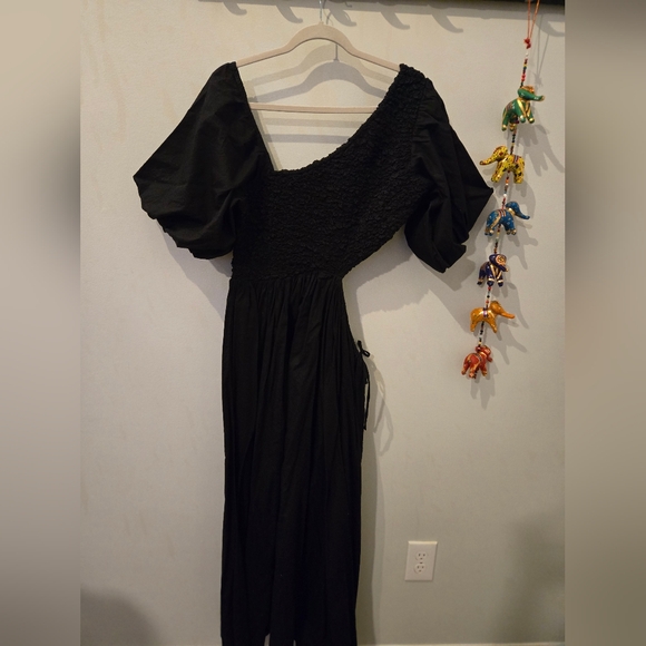 Free People Black Puff Sleeve Sundress - Picture 6 of 11